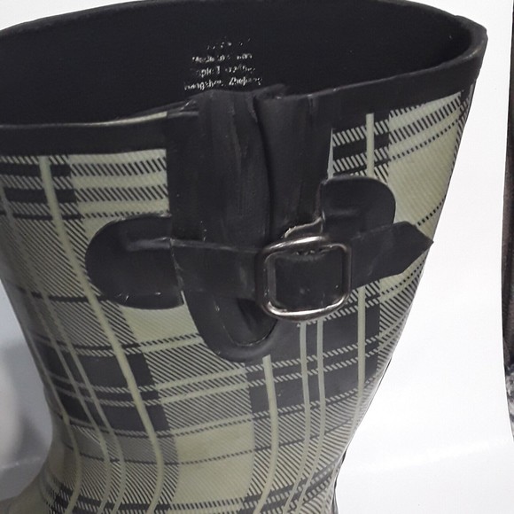 Womens Boots, Rain Boots, Northside LEXI Green/Black Rubber Sz 10 - Picture 3 of 10